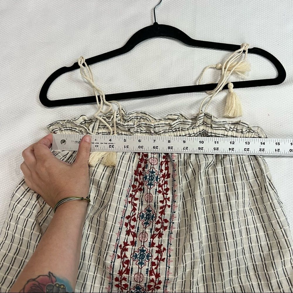 Universal Thread Boho Embroidered Tie Straps Tank… - image 5